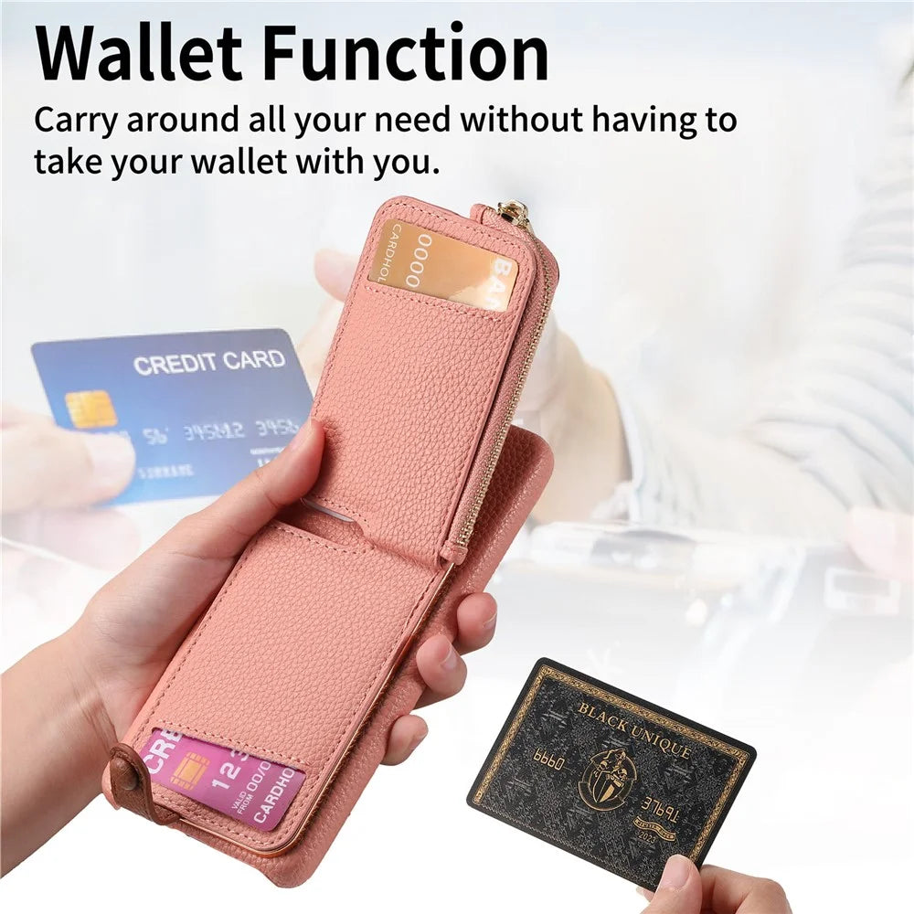 For Google Pixel 10a Case RFID Blocking Phone Wallet Cover Supports Magnetic Car Holder - Pink - 7