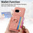 For Google Pixel 10a Leather Phone Back Cover with Card Holder and Ring Kickstand - Pink - 6