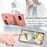 For Google Pixel 10a Leather Phone Back Cover with Card Holder and Ring Kickstand - Pink - 7