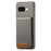 For Google Pixel 10a Case RFID Blocking Card Holder Litchi Texture Leather Back Cover - Grey - 5