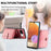 For Google Pixel 10a PU Leather Phone Back Cover with Zipper Card Holder and Long Strap - Pink - 6