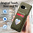 For Google Pixel 10a Case with Mirror Card Holder RFID Blocking Litchi Texture PU PC Phone Back Cover - Midnight Green - 7