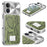 For iPhone 17 Magnetic Case Snake Pattern Anti-Scratch PU Leather + PC + TPU Phone Cover - Green - 1