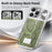 For iPhone 16 Pro Magnetic Case Snake Pattern Anti-Scratch PU Leather + PC + TPU Phone Cover - Green - 5