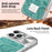 For iPhone 16 Pro Max Magnetic Case Snake Pattern Anti-Scratch PU Leather + PC + TPU Phone Cover - Blue - 4