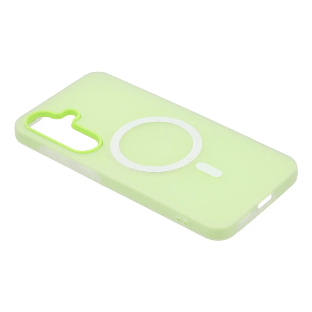 For Samsung Galaxy S26 Magnetic Case PC + TPU Frosted Phone Cover - Green - 5