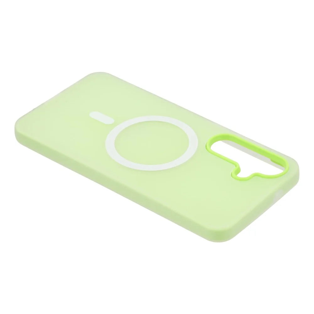 For Samsung Galaxy S26 Magnetic Case PC + TPU Frosted Phone Cover - Green - 6
