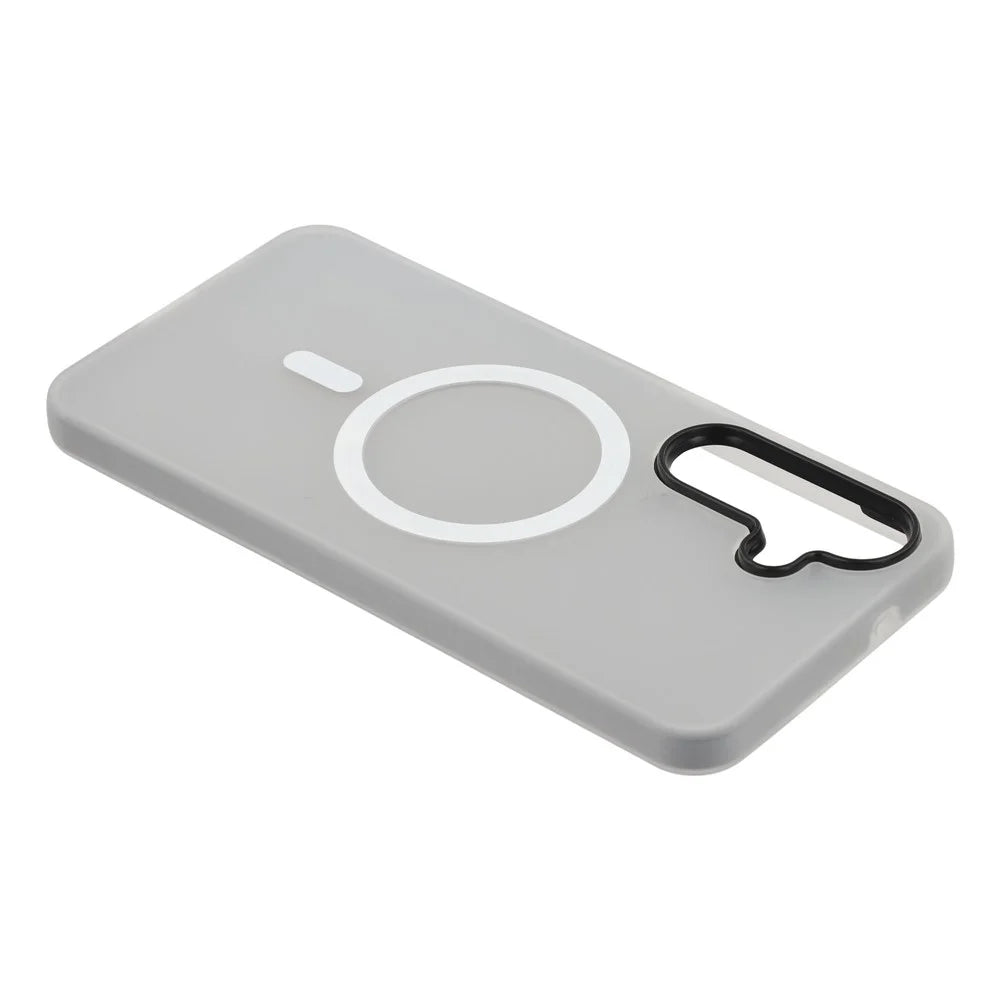 For Samsung Galaxy S26+ Magnetic Case PC + TPU Frosted Phone Cover - Black - 6