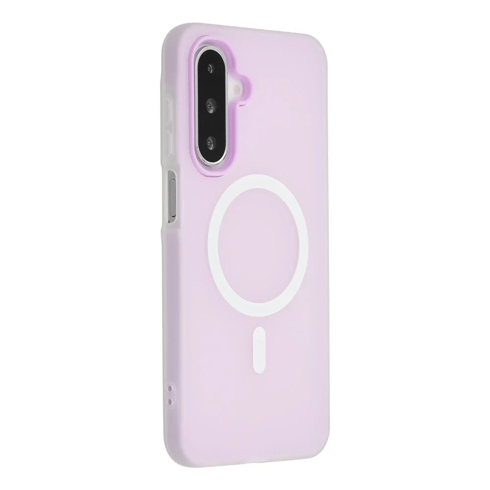 For Samsung Galaxy A37 5G Magnetic Case PC + TPU Frosted Phone Cover - Purple - 1