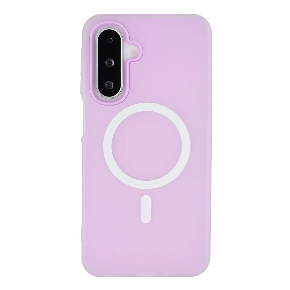 For Samsung Galaxy A37 5G Magnetic Case PC + TPU Frosted Phone Cover - Purple - 3