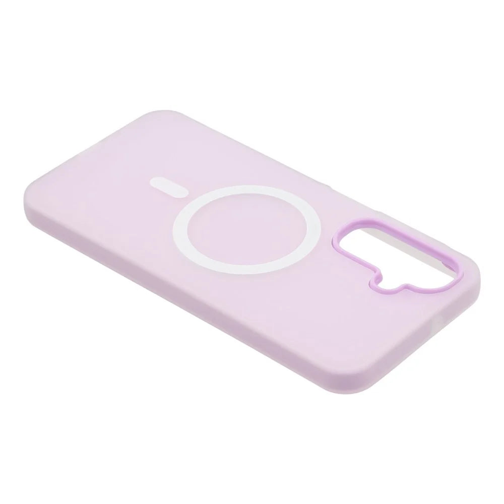 For Samsung Galaxy A37 5G Magnetic Case PC + TPU Frosted Phone Cover - Purple - 5