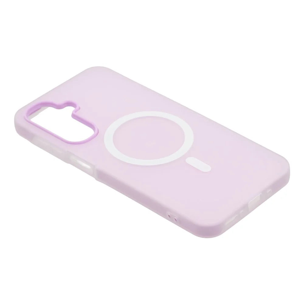 For Samsung Galaxy A37 5G Magnetic Case PC + TPU Frosted Phone Cover - Purple - 6