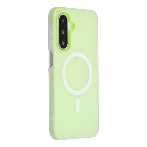 For Samsung Galaxy A57 5G Magnetic Case PC + TPU Frosted Phone Cover - Green - 1