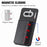 For Nothing Phone (4a) Case RFID Blocking Carbon Fiber Leather Phone Back Cover with Card Holder - Black - 4