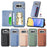 For Nothing Phone (4a) Case RFID Blocking Carbon Fiber Leather Phone Back Cover with Card Holder - Black - 5