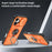 For iPhone 17 Magnetic Case Slide Camera Cover Rotary Kickstand PC + TPU Phone Shell - Orange - 3