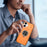 For iPhone 17 Magnetic Case Slide Camera Cover Rotary Kickstand PC + TPU Phone Shell - Orange - 7