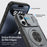 For iPhone 15 Pro Magnetic Case Slide Camera Cover Rotary Kickstand PC + TPU Phone Shell - Grey - 3