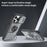 For iPhone 15 Pro Magnetic Case Slide Camera Cover Rotary Kickstand PC + TPU Phone Shell - Grey - 5