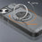 For iPhone 15 Magnetic Case Slide Camera Cover Rotary Kickstand PC + TPU Phone Shell - Grey - 4