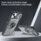For iPhone 15 Magnetic Case Slide Camera Cover Rotary Kickstand PC + TPU Phone Shell - Grey - 5