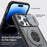 For iPhone 14 Pro Magnetic Case Slide Camera Cover Rotary Kickstand PC + TPU Phone Shell - Grey - 3