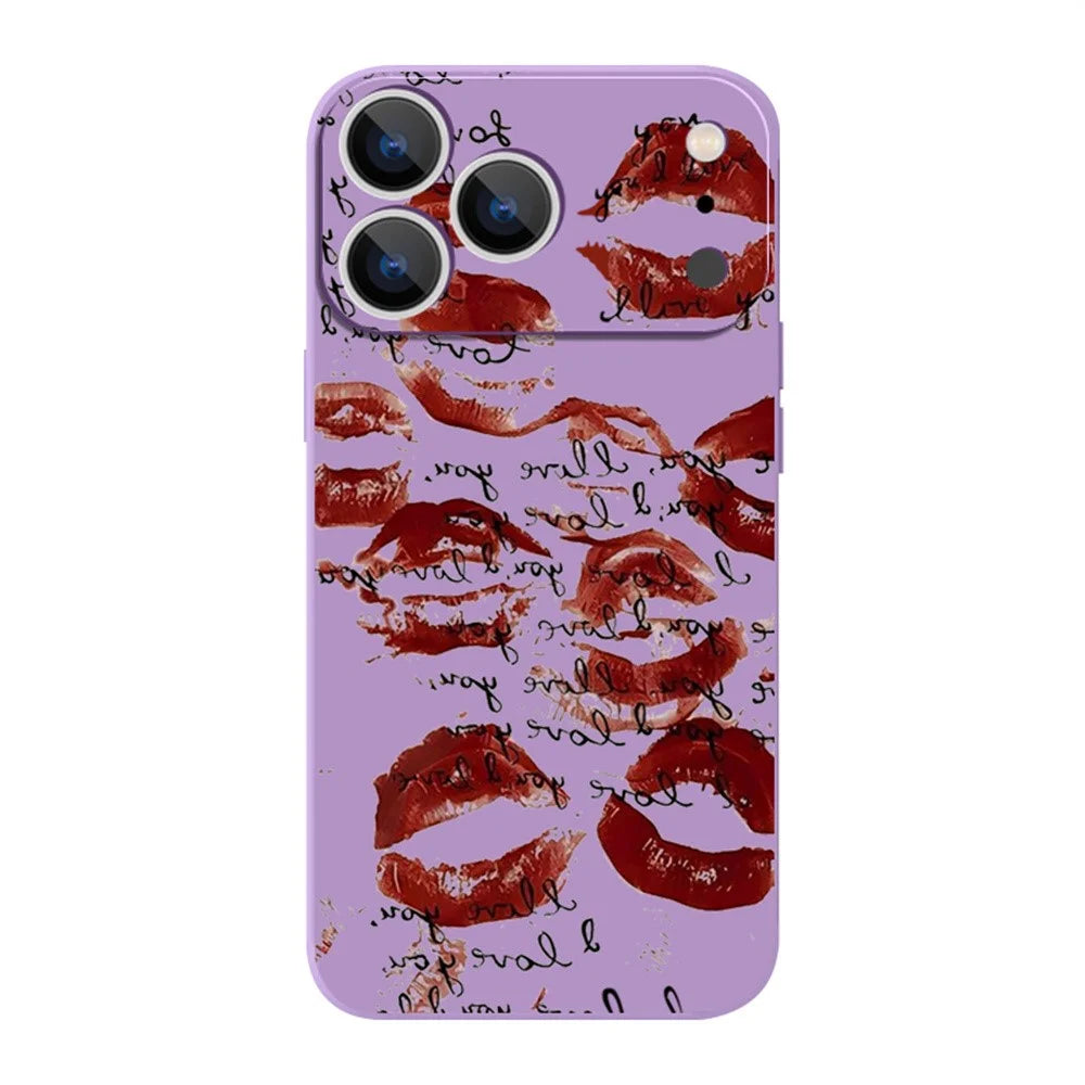 For iPhone 17 Pro Max Case UV Printing Lips Pattern TPU Shockproof Protective Cover - B381 - 1