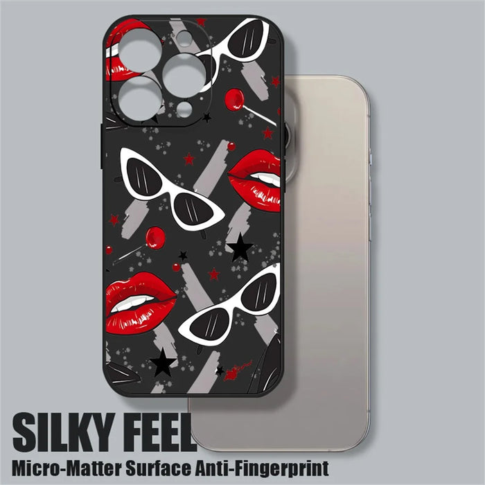 For iPhone 17 Pro Max Case UV Printing Lips Pattern TPU Shockproof Protective Cover - B381 - 3
