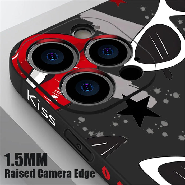 For iPhone 17 Pro Max Case UV Printing Lips Pattern TPU Shockproof Protective Cover - B381 - 7