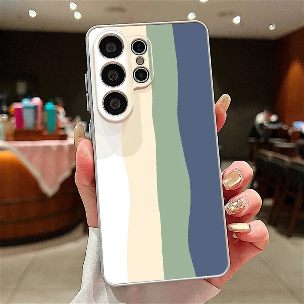 For Samsung Galaxy S26 Ultra Magnetic Case UV Printing Geometric Pattern Contrasting Color PC + TPU Phone Cover - GB611G1 - 2