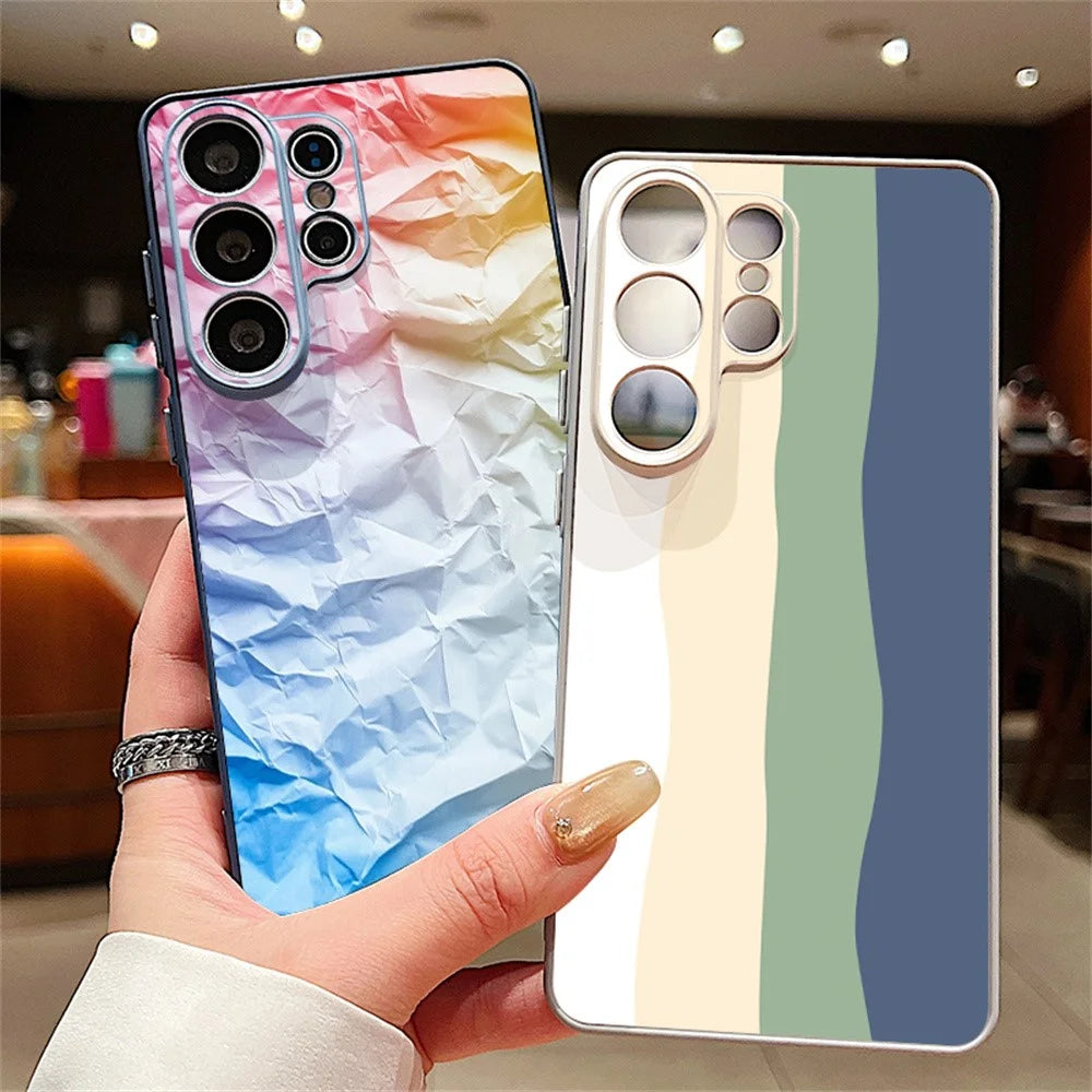 For Samsung Galaxy S26 Ultra Magnetic Case UV Printing Geometric Pattern Contrasting Color PC + TPU Phone Cover - GB611G1 - 7