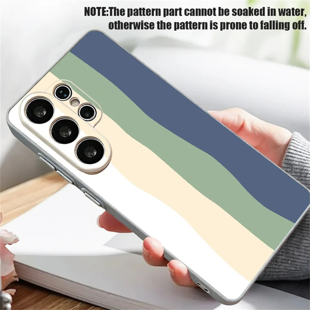 For Samsung Galaxy S25 Ultra Magnetic Case UV Printing Geometric Pattern Contrasting Color PC + TPU Phone Cover - GB613O1G - 4