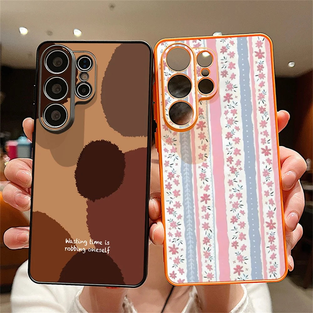 For Samsung Galaxy S25 Ultra Magnetic Case UV Printing Geometric Pattern Contrasting Color PC + TPU Phone Cover - GB613O1G - 7