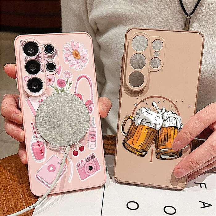For Samsung Galaxy S26 Ultra Magnetic Case UV Printing Colorful Pattern PC + TPU Phone Protective Cover - GB586 - 7