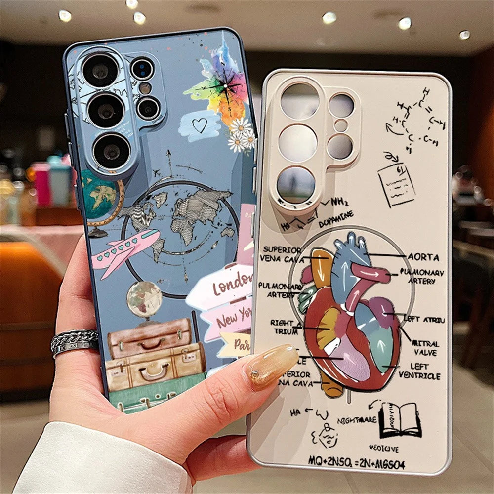 For Samsung Galaxy S25 Ultra Magnetic Case UV Printing Colorful Pattern PC + TPU Phone Protective Cover - GB584 - 7