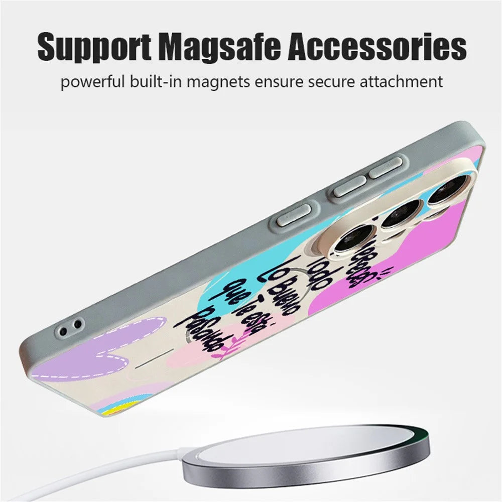 For Samsung Galaxy S26 Ultra Magnetic Case UV Printing Letter Pattern Skin-Feel PC + TPU Phone Cover - GB640 - 3