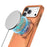 For iPhone 17 Pro Magnetic Case Shockproof PC + TPU Anti-Slip Textured Phone Cover - Orange - 2
