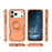 For iPhone 17 Pro Magnetic Case Shockproof PC + TPU Anti-Slip Textured Phone Cover - Orange - 7