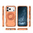 For iPhone 17 Pro Magnetic Case Rotating Ring Kickstand Shockproof TPU PC Armor Phone Cover - Orange - 7