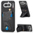 For Nothing Phone (4a) K-Shaped Kickstand Case Leather Phone Back Cover - Black - 1