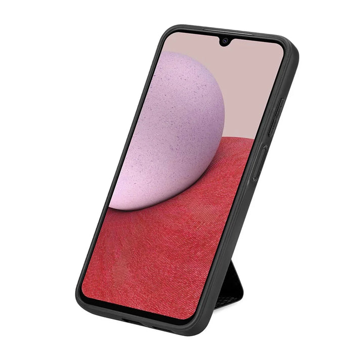 For Nothing Phone (4a) K-Shaped Kickstand Case Leather Phone Back Cover - Black - 2