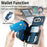 For Nothing Phone (4a) PU Leather Phone Back Cover with Zipper Card Holder and Long Strap - Black - 5