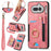 For Nothing Phone (4a) Retro PU Leather Case Phone Cover with RFID Blocking Card Holder   /   Ring Holder - Pink - 1
