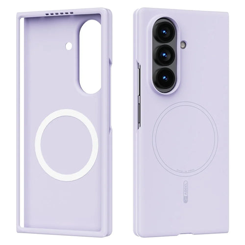 ABEEL Magnetic Case For Samsung Galaxy Z Fold8 Ultra Skin Touch Liquid Silicone Phone Back Cover - Purple - 1