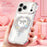 For iPhone 18 Pro Max / 17 Pro Max Case Rhinestone Design Heart Bow Aesthetic PC + TPU Corner Protection Phone Cover - Red - 4
