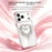 For iPhone 18 Pro Max / 17 Pro Max Case Rhinestone Design Heart Bow Aesthetic PC + TPU Corner Protection Phone Cover - Red - 5
