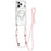 For iPhone 18 Pro Max / 17 Pro Max Case Rhinestone Heart Bow PC + TPU Corner Protection Phone Cover with Long Strap - Orange - Pink - 1
