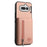 For Nothing Phone (4a) Case Zipper Card Holder Kickstand Jeans Cloth Texture Leather Back Cover - Pink - 3