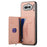 For Nothing Phone (4a) Case Zipper Card Holder Kickstand Jeans Cloth Texture Leather Back Cover - Pink - 4