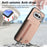 For Nothing Phone (4a) Case Zipper Card Holder Kickstand Jeans Cloth Texture Leather Back Cover - Pink - 5